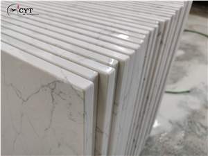 White Pattern Artificial Marble Bathroom Vanity Countertops