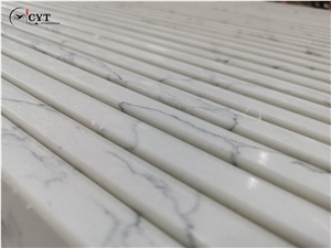White Pattern Artificial Marble Bathroom Vanity Countertops
