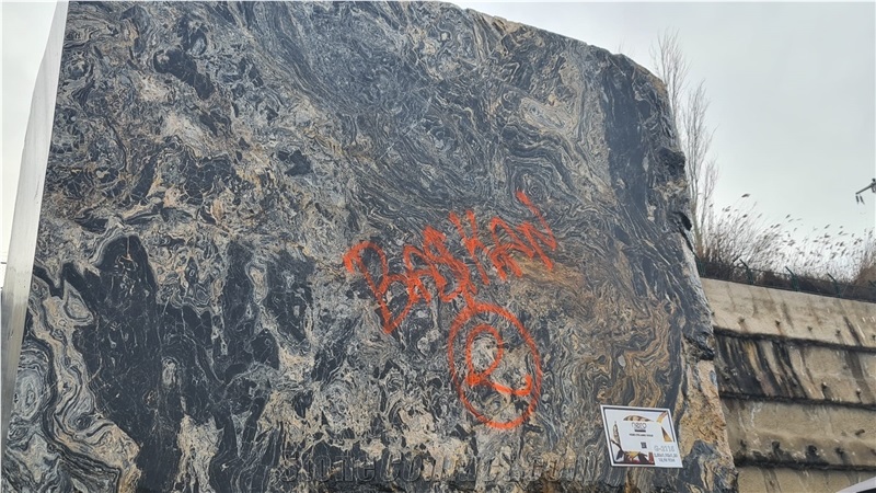 Golden Black Marble Blocks