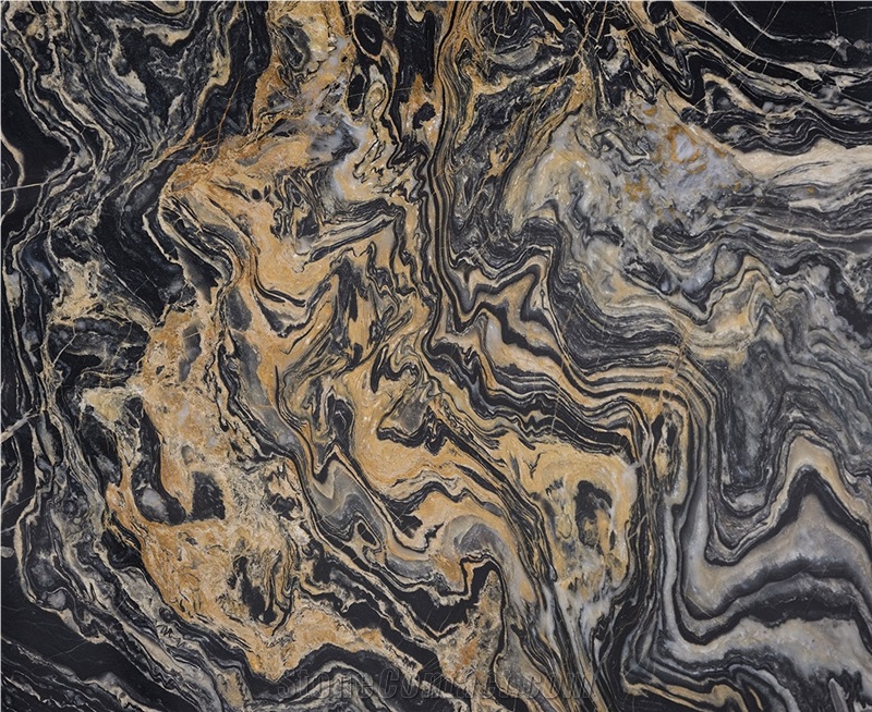 Golden Black Marble Blocks