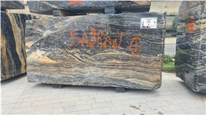 Golden Black Marble Blocks
