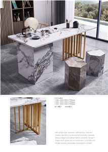 Artificial Stone Office Furniture, Office Table, Sintered Stone Commercial Furniture