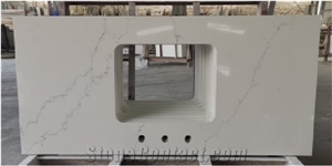 Calacatta Quartz Stone Slab For Kitchen Countertop Quartz