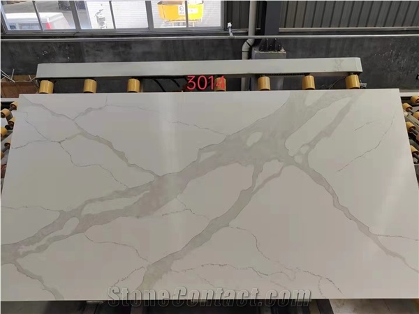 Calacatta White Quartz Stone Slabs-Artificial Stone