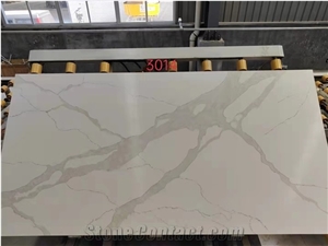Calacatta White Quartz Stone Slabs-Artificial Stone