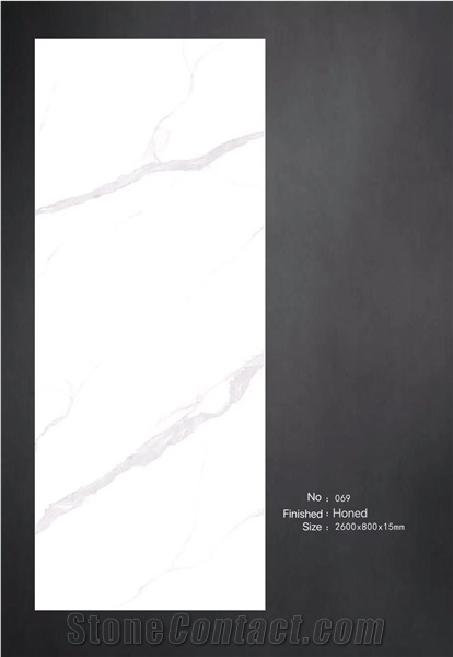 Calacatta White Sintered Stone Slabs For Wall & Tiles