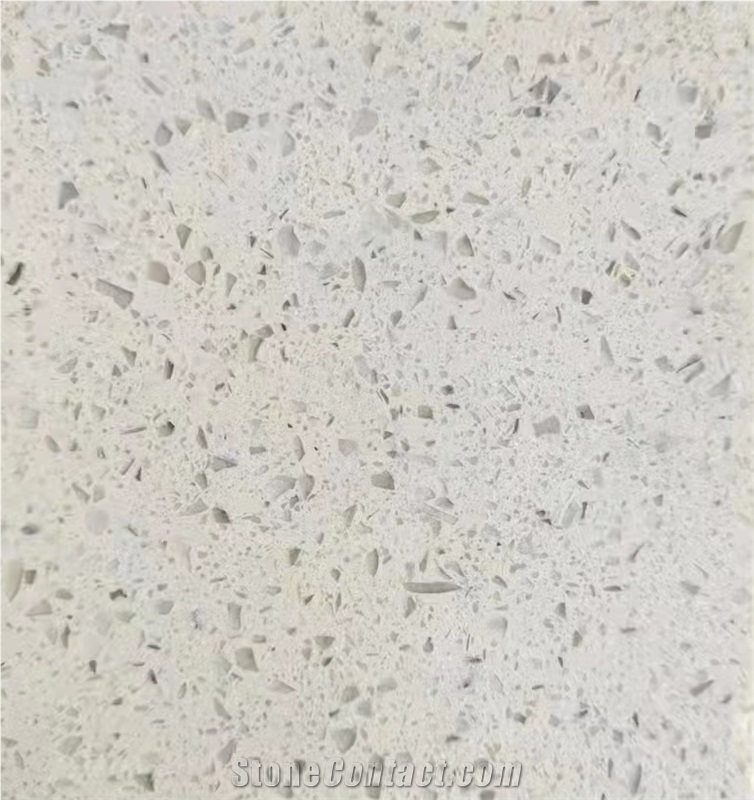 First Choice For Project  White Quartz Economic Slabs