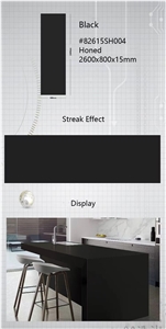 High End Elegant Black Honed Sintered Stone Slabs Artificial High End Elegant Black Honed Sintered Stone Slabs Artificial