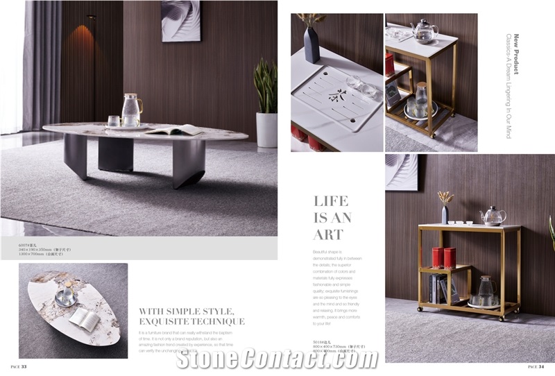 Hot Sale Marble Look For Sintered Stone Table