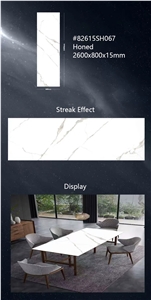 Luxury High Quality Carrara White Honed Sintered Stone Slab