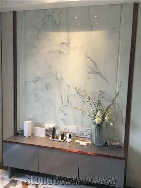 New Fashion Good Price For Nano Glass 3D Calacatta White