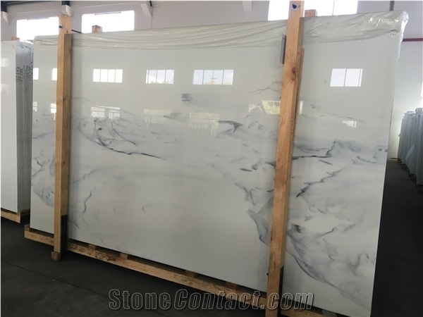 New Fashion Good Price For Nano Glass 3D Calacatta White