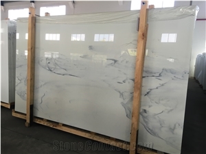 New Fashion Good Price For Nano Glass 3D Calacatta White