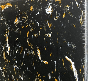Special Price Artificial Marble Engineered Stone Black Gold