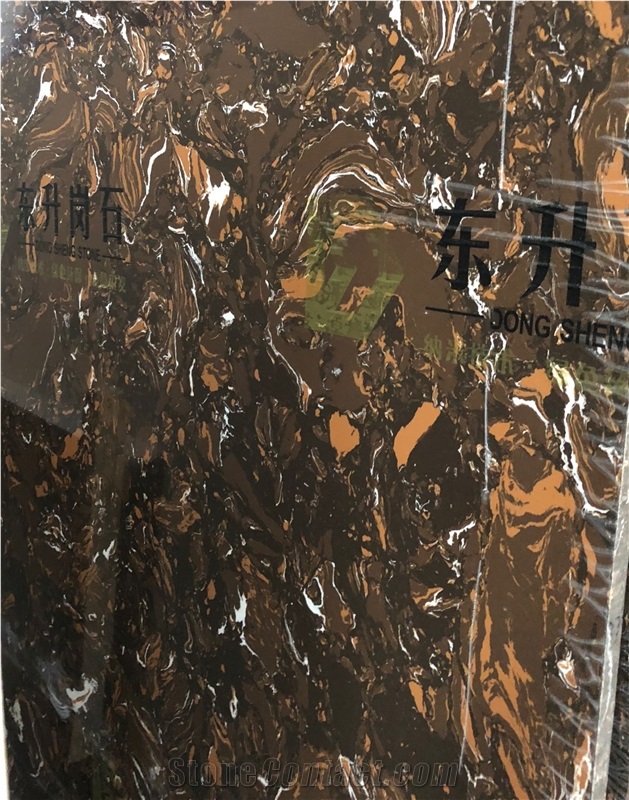 Special Price Artificial Marble Engineered Stone Black Gold