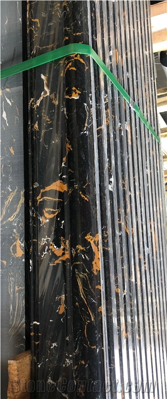 Special Price Artificial Marble Engineered Stone Black Gold