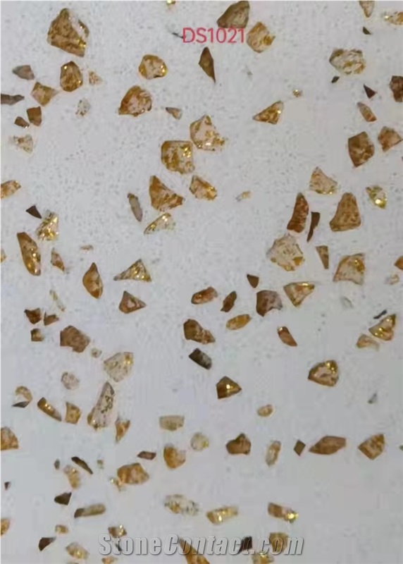 Special Price For Project Yellow Clour Quartz Slabs