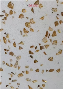 Special Price For Project Yellow Clour Quartz Slabs