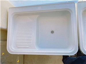 Wash Basin Bathroom Wash Clothes White Quartz Stone Basin