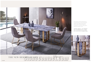 White Sintered Stone Home Dining Table Dining Dining Top