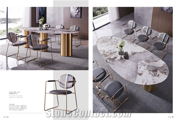White Sintered Stone Home Dining Table Dining Dining Top