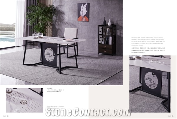 White Sintered Stone Home Dining Table Dining Dining Top