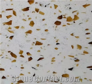 White Terrazzo Slab Floor Tile Installation Cement Tile