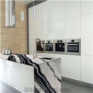 China Panda White Black Dining Table