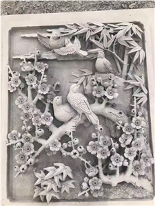 Outdoor Handcraft Carving Wall Relief Sculpture Villa
