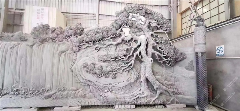 Outdoor Handcraft Carving Wall Relief Sculpture Villa