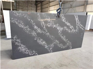 Calacatta Black Quartz Artificial Engineer Marble Looking