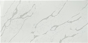 Calacatta Quartz White Slab Kitchen Engineered Artificial