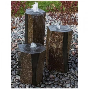 Basalt Fountain Black Column Water Landscape Unique Natural