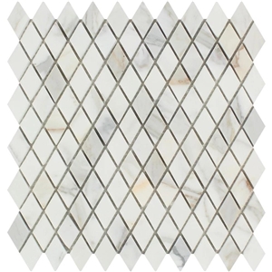 Golden Calacatta Mosaic Tile Cut To Size Polish Tumbled