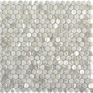Mother Of Pearl Mosaic Tile Shell White Colorful Gold Splash