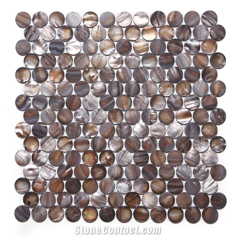 Mother Of Pearl Mosaic Tile Shell White Colorful Gold Splash