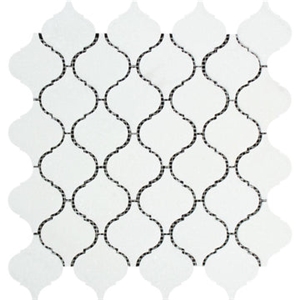 Thassos White Lantern Mosaic Pure Tile Waterjet Cut To Size Kitchen