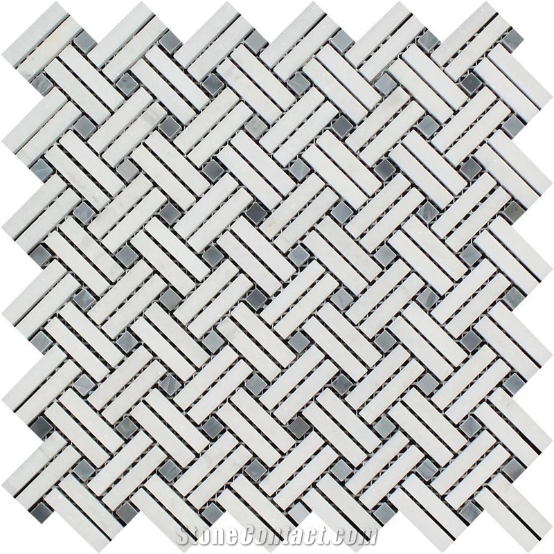 Thassos White Lantern Mosaic Pure Tile Waterjet Cut To Size Kitchen