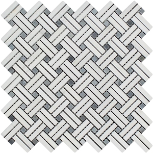 Thassos White Lantern Mosaic Pure Tile Waterjet Cut To Size Kitchen