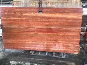 Red Travertine Slabs