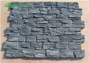 China Black Split Face Stone Wall Ledge Stone Veneer