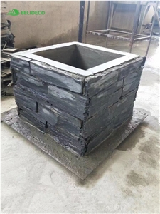 China Black Split Face Stone Wall Ledge Stone Veneer