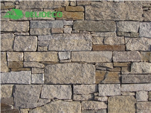 China Yellow Granite Z Shaped Stone Mix Rusty Slate Stone
