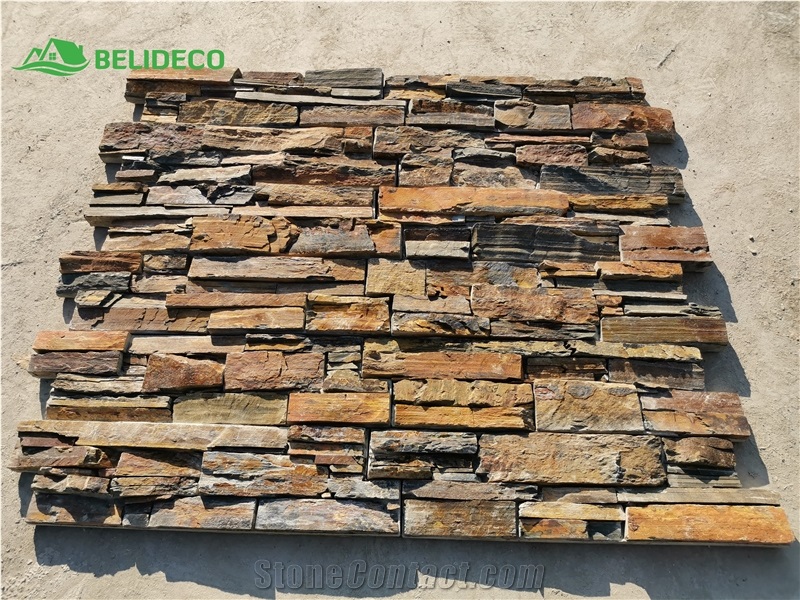 Concrete Back Stone Panel Cement Based Natural Slate