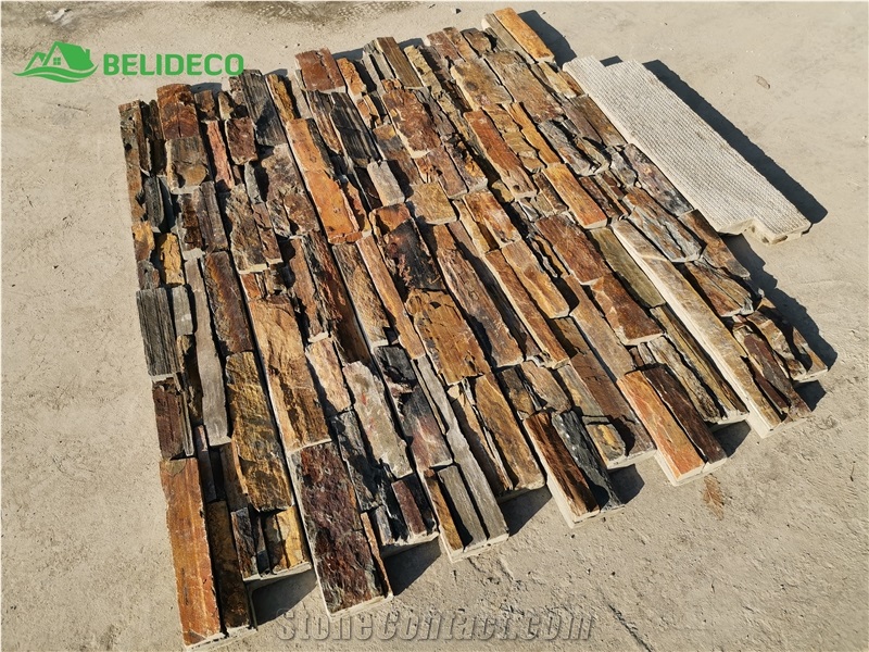 Concrete Back Stone Panel Cement Based Natural Slate