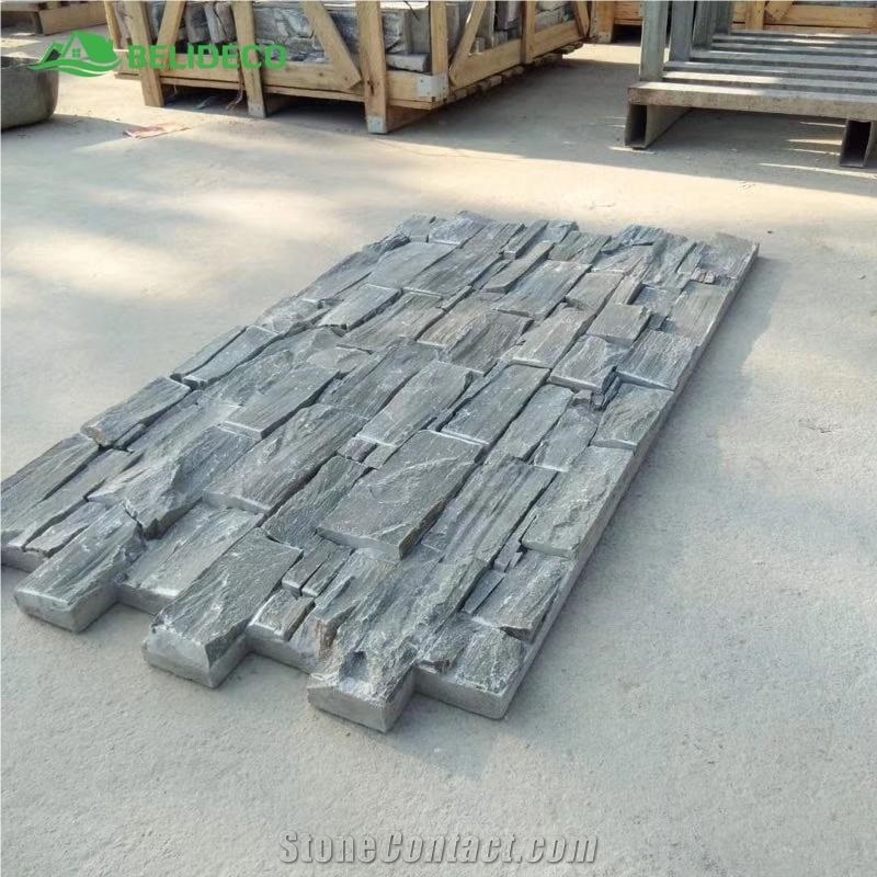 Dark Grey Slate House Decorated Cladding Stone Tiles