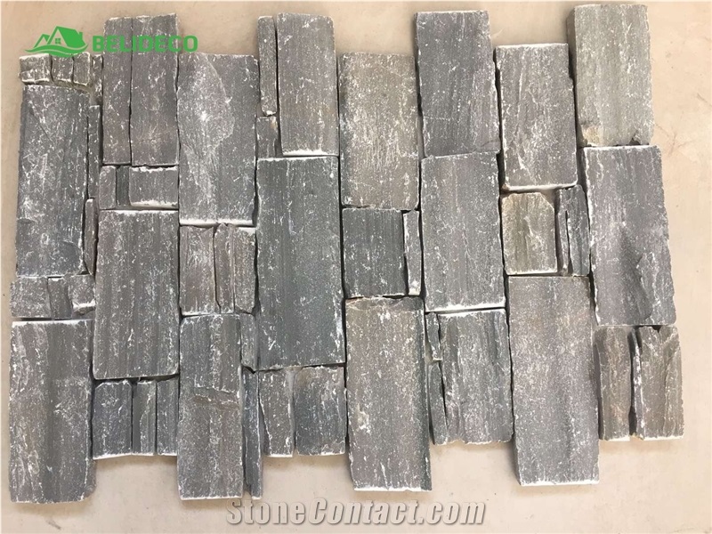 Dark Grey Slate House Decorated Cladding Stone Tiles