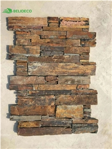 Multicolor Rusty Slate Stone Cement Ledgestone Wall Panels