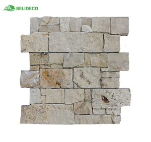Natural Travertine Stone Panel Cladding Veneer Ledge Stone
