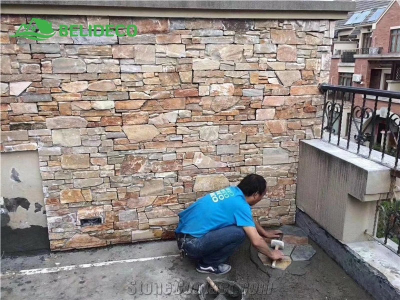 Oyster Quartz Z Ledgestone Wall Cladding,Cement Ledge Stone